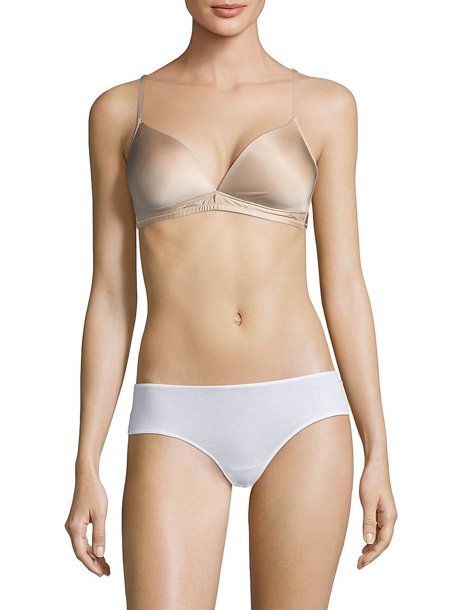 Women's Satin Deluxe Soft Cup T-Shirt Bra - Natural - Size 38C