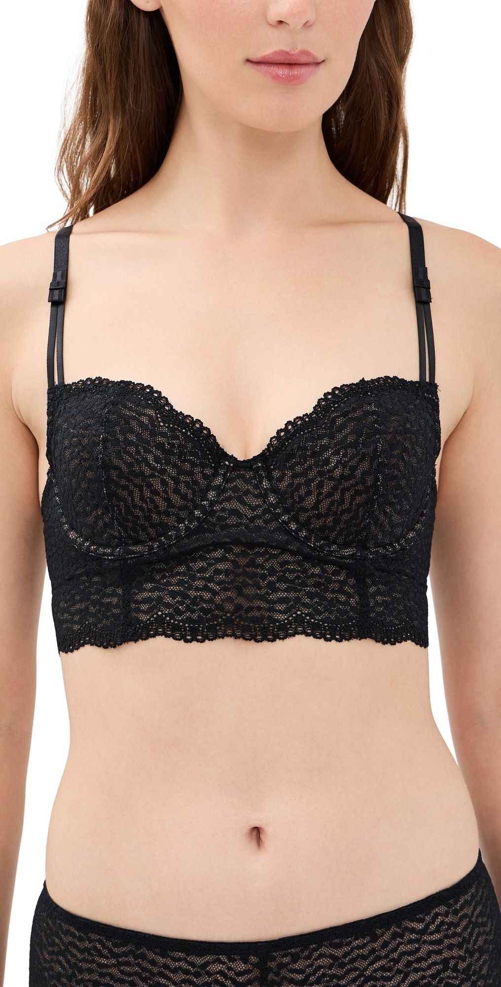 b. tempt'd by Wacoal Untamed Demi Longline Bralette Night XL