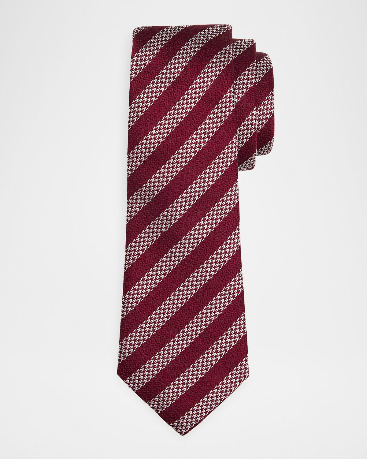 Men & apos;s Woven Stripe Silk Tie