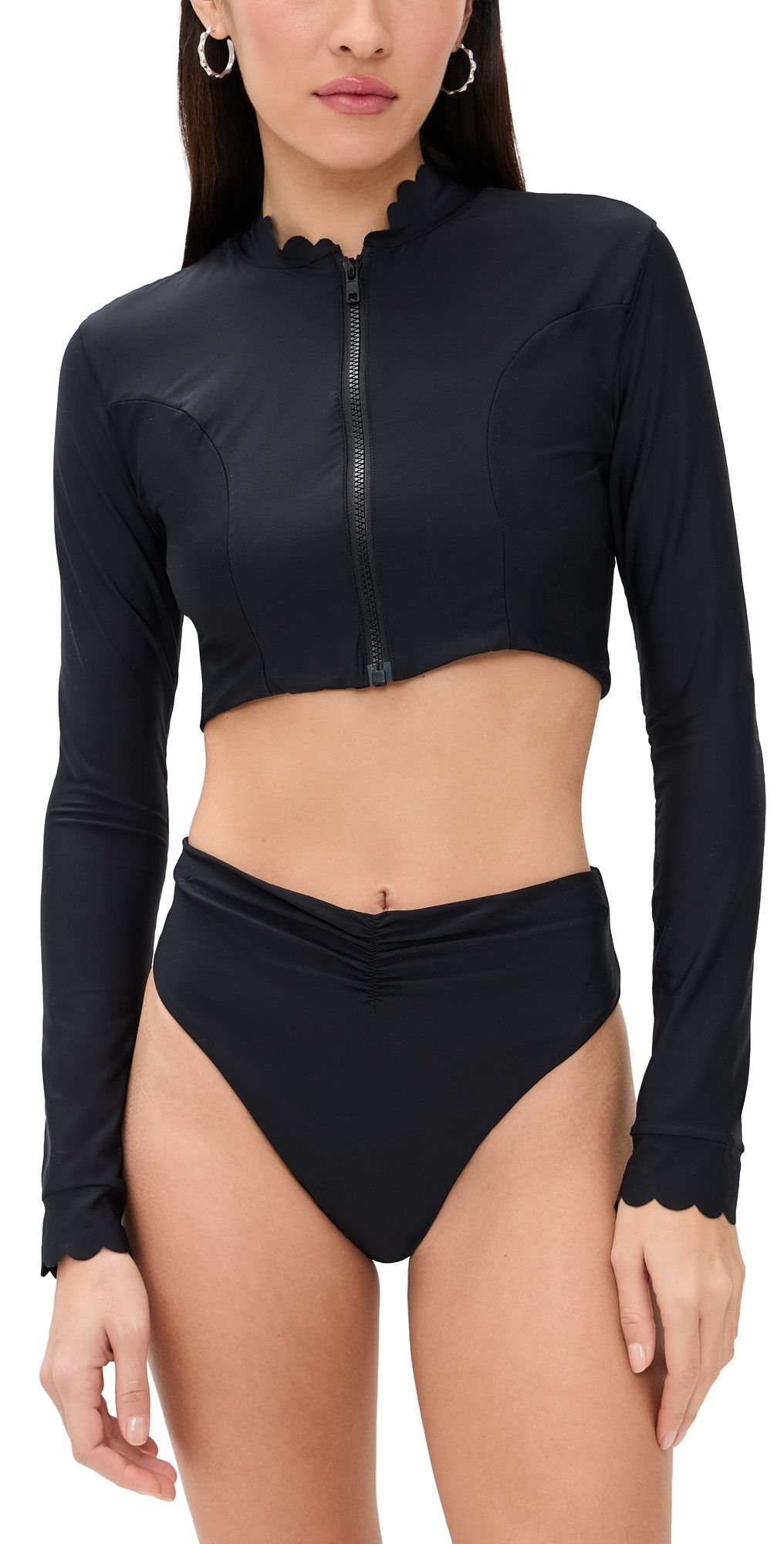 PQ Swim Quinn Sun Top Black L