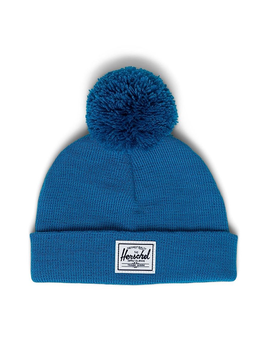 Baby's Logo Pom-Pom Beanie - Mykonos Blue