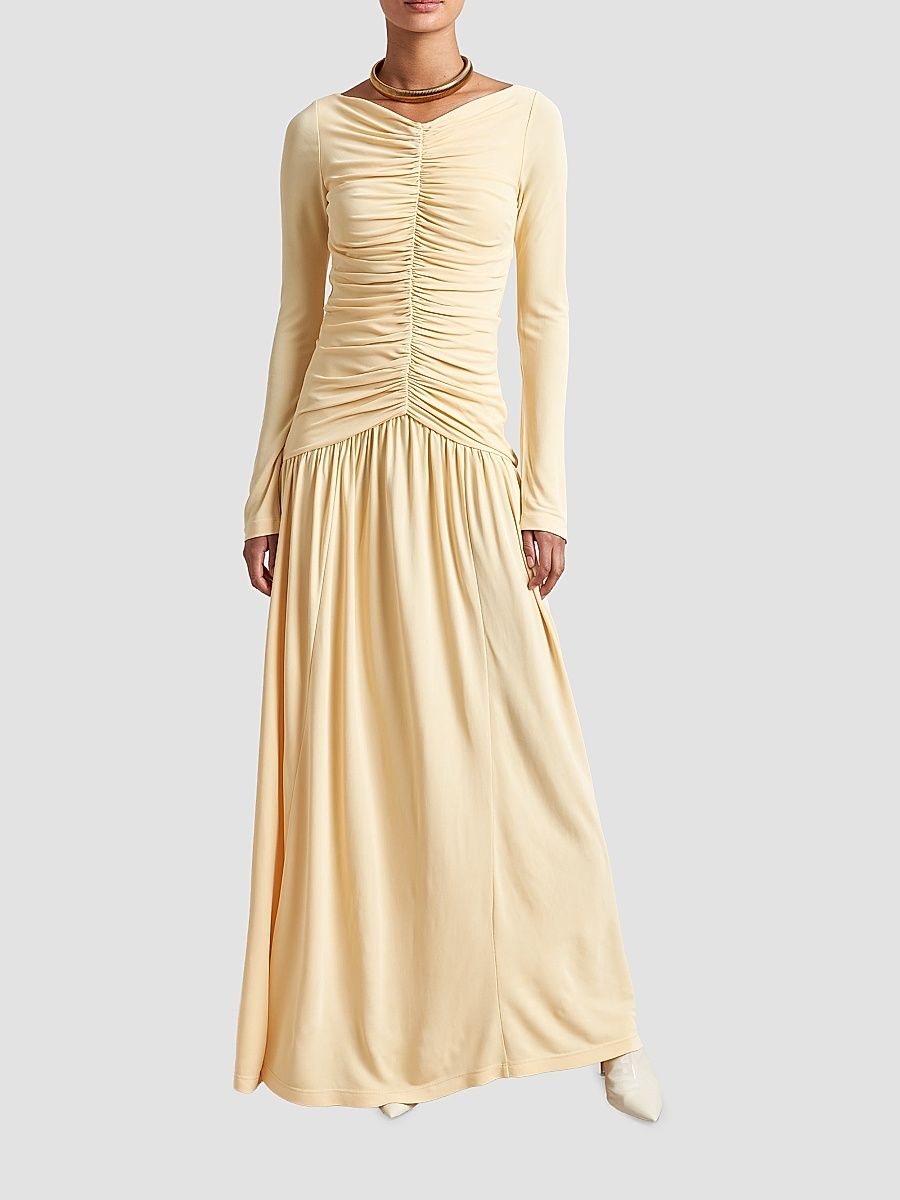 Women's Rosalie Dress - Pale Yellow - Size XL