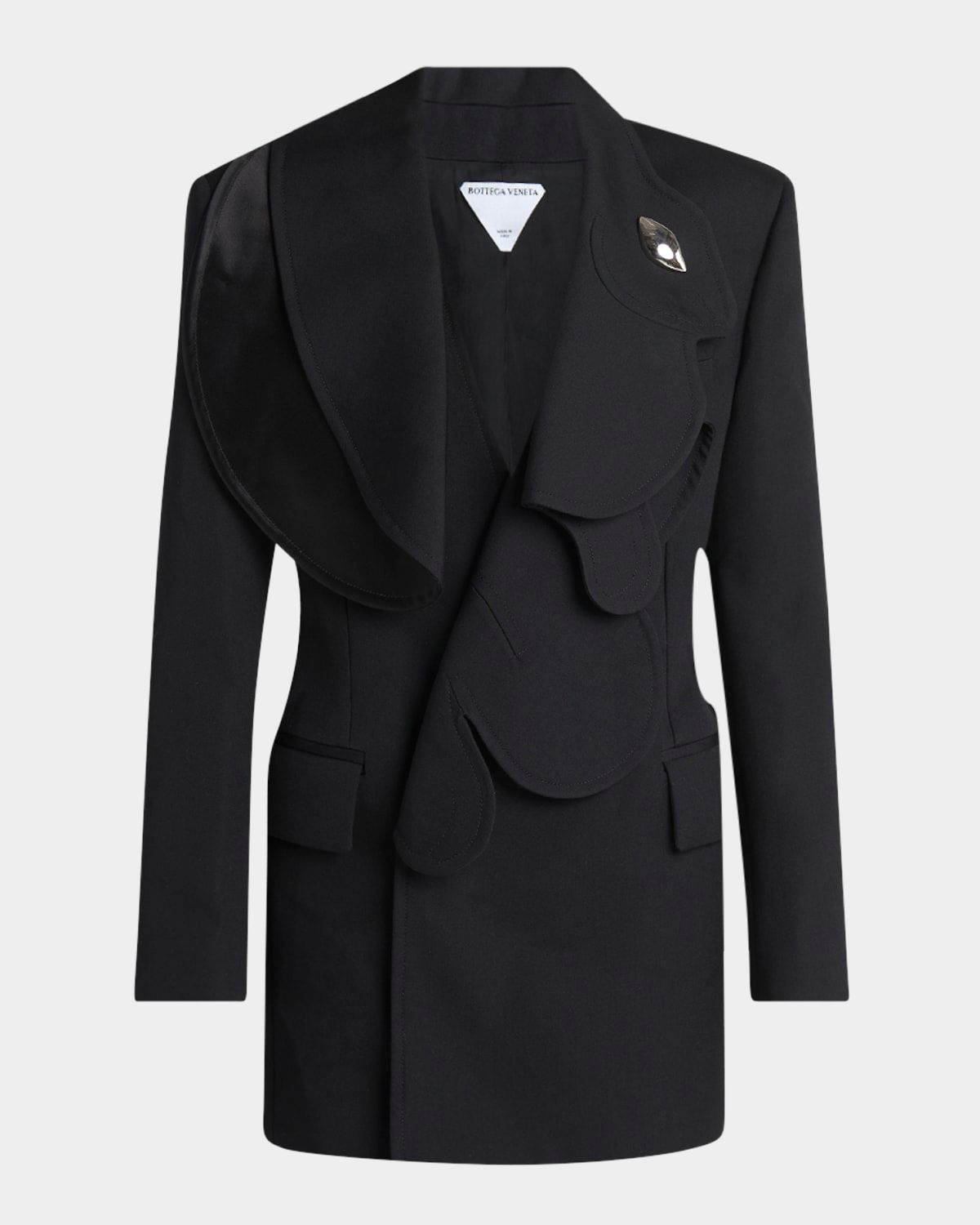 Bunny Lapel Brooch Compact Wool Jacket