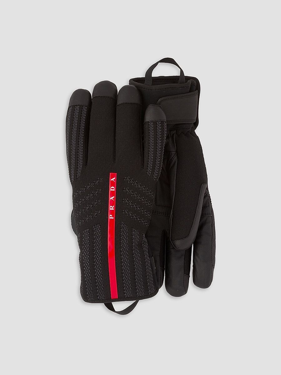 Men's Gore-Tex, Leather and Knit Ski Gloves - Black - Size 10