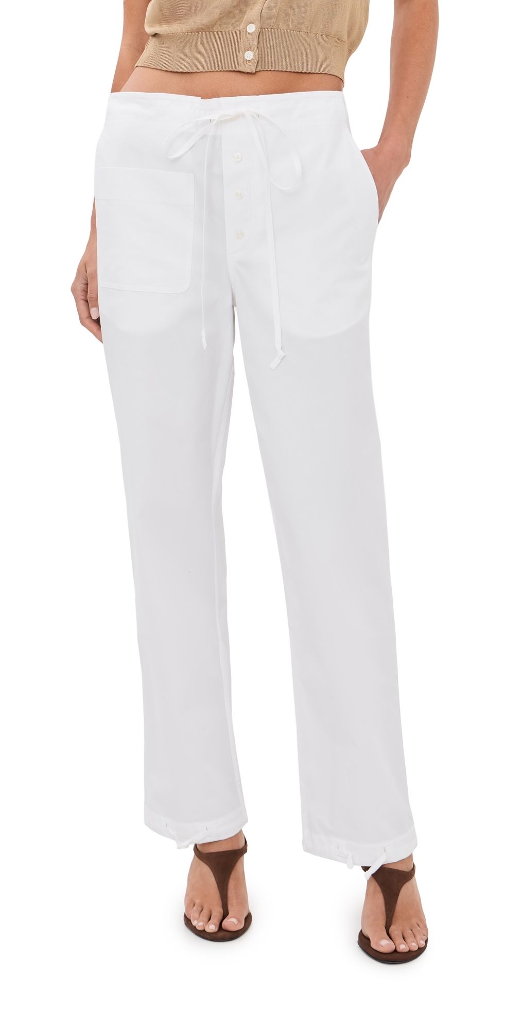Victoria Beckham Cargo Trousers White 8