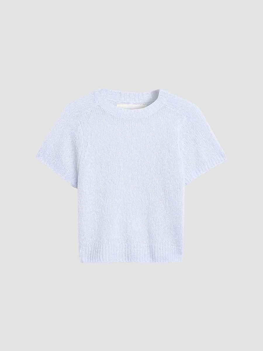 Women's Siona Cashmere T-Shirt - Cloudy - Size Medium