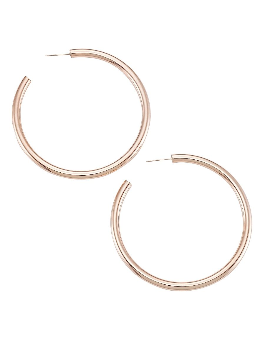 Women's 14K Rose Gold Hoop Earrings - Rose Gold