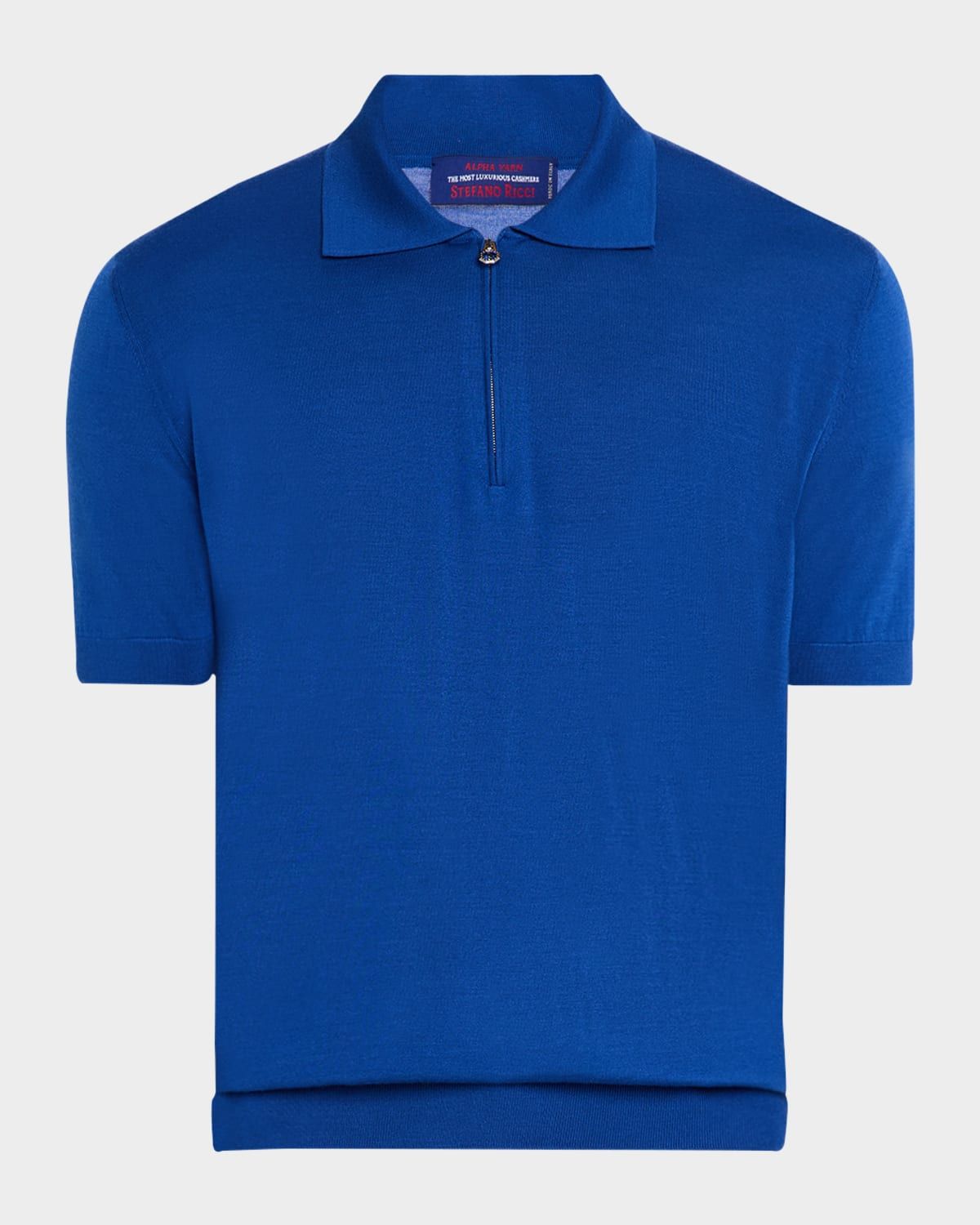 Men & apos;s Quarter-Zip Short-Sleeve Polo Sweater