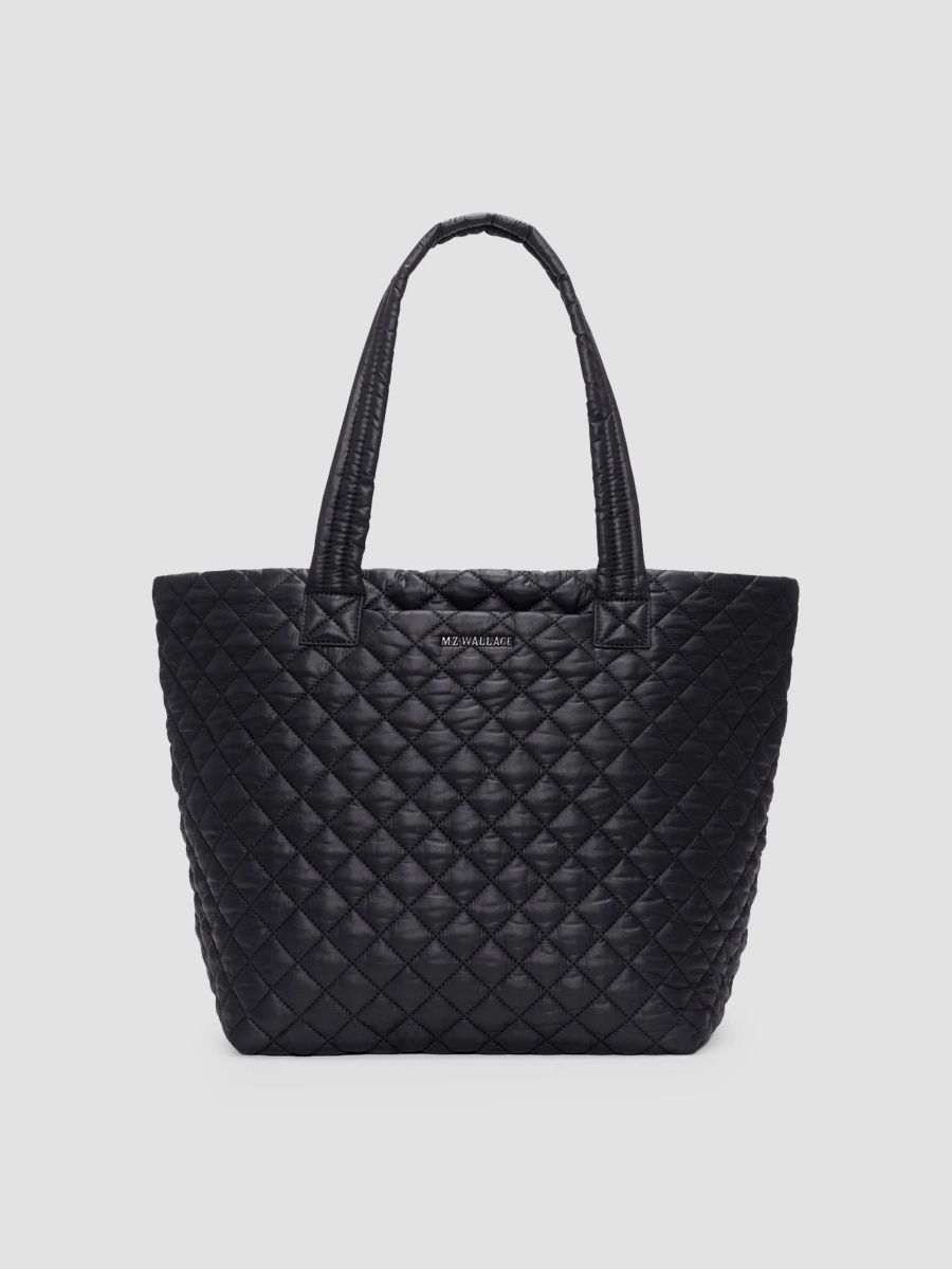 MZ Wallace Women's Metro Deluxe Medium Quilted Tote Bag - Black