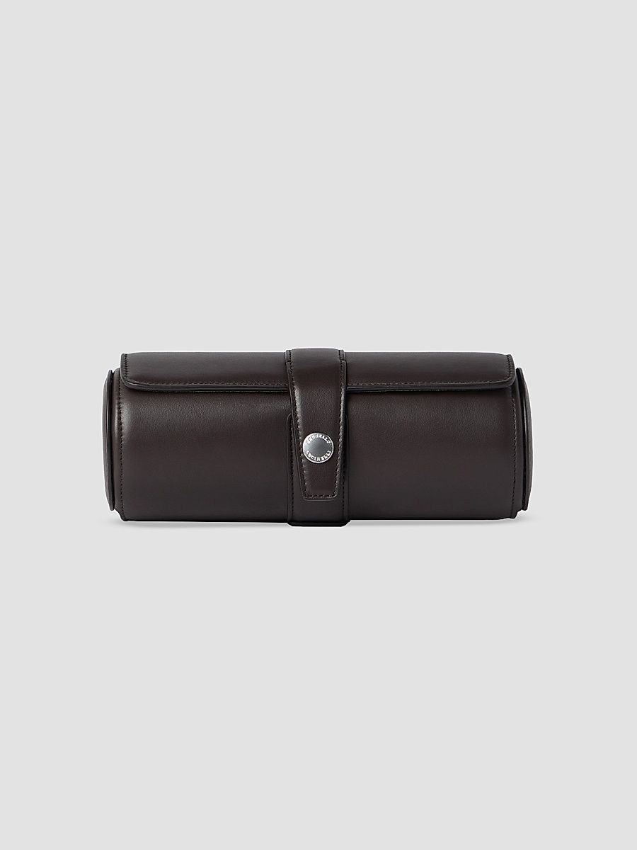 Smooth Calfskin Watch Holder - Brown