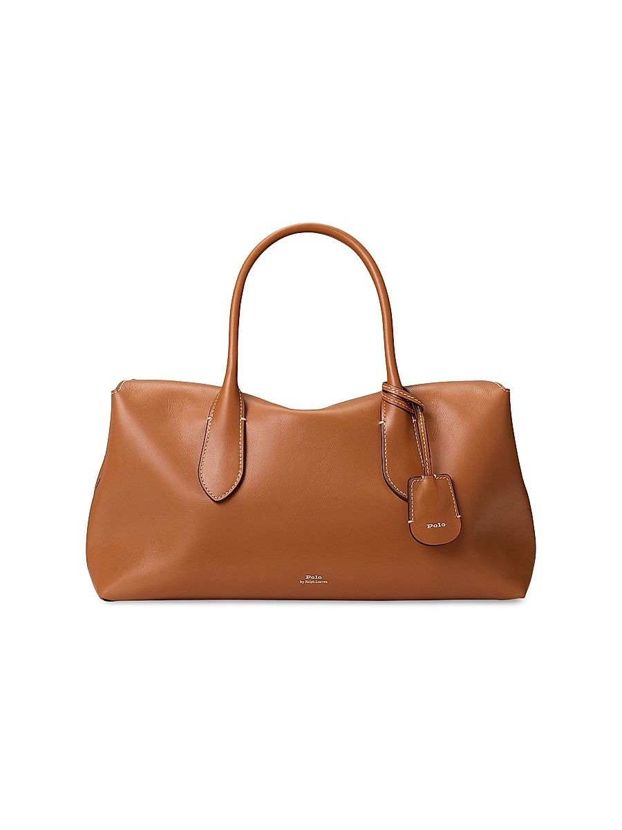 Women's Leather Satchel - Cognac