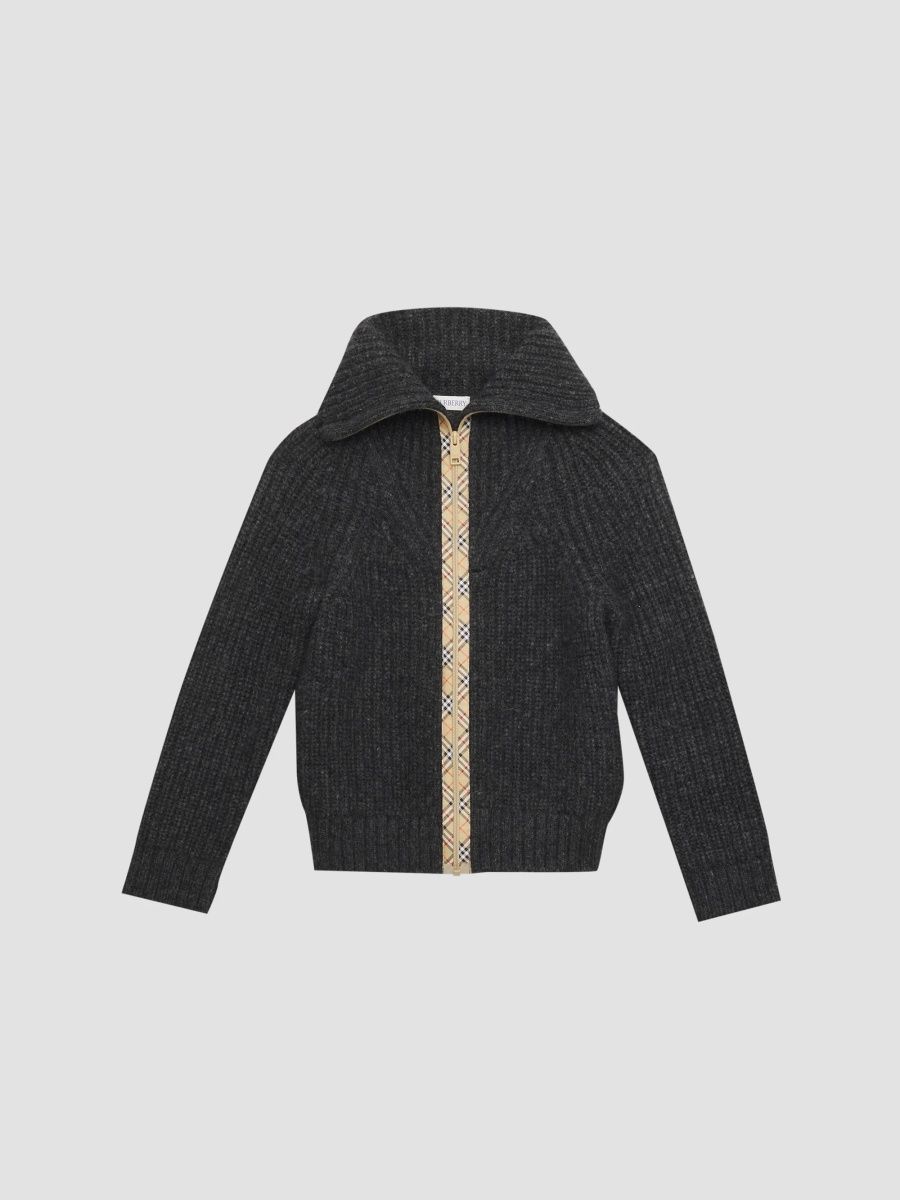 Burberry Boy's Little Boy's & Boy's Check-Trim Wool Jacket - Black - Size 8