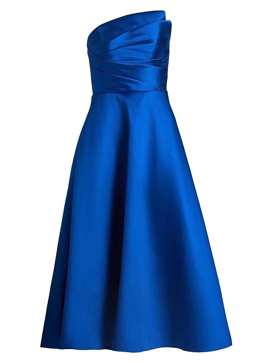 Women's Salem Strapless Cocktail Tea-Length Dress - Sapphire Eclipse - Size 0
