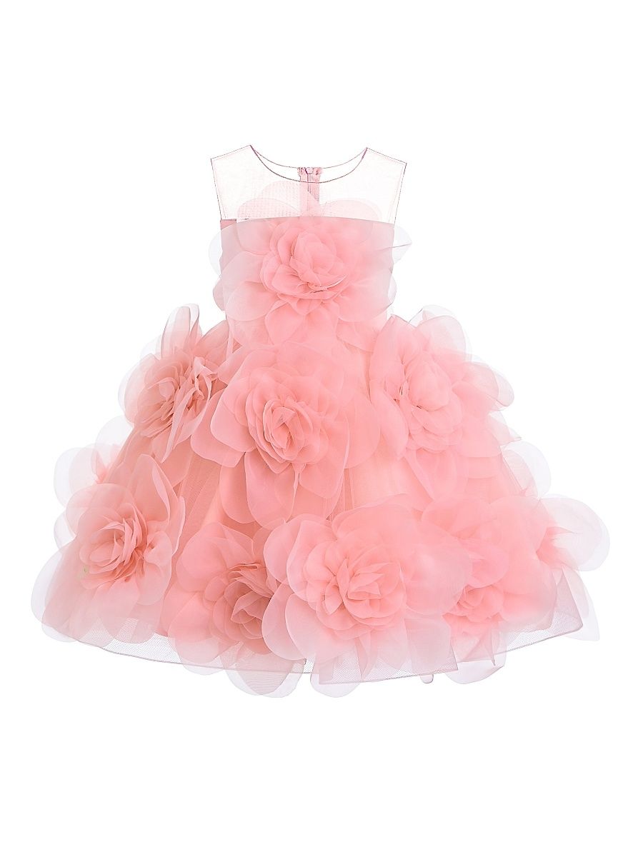 Little Girl's Floral Blooming Flowers Dress - Pink - Size 6