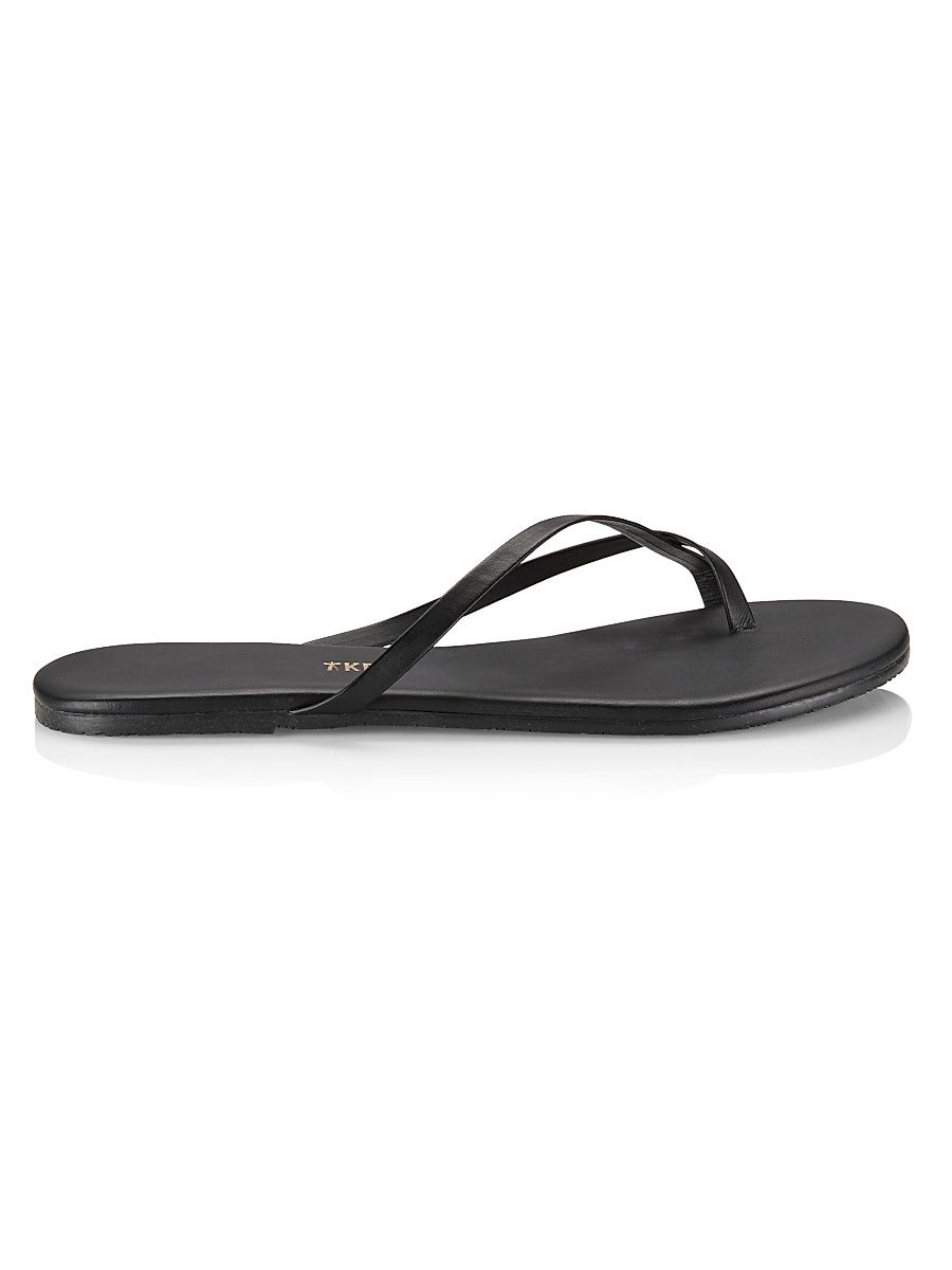 Women's Riley Leather Flip Flops - Sable - Size 11