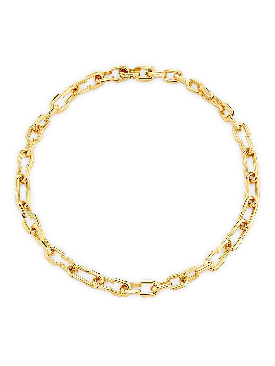 Women's Strong Hearts 18K Yellow Gold Medium Chain Necklace - Gold