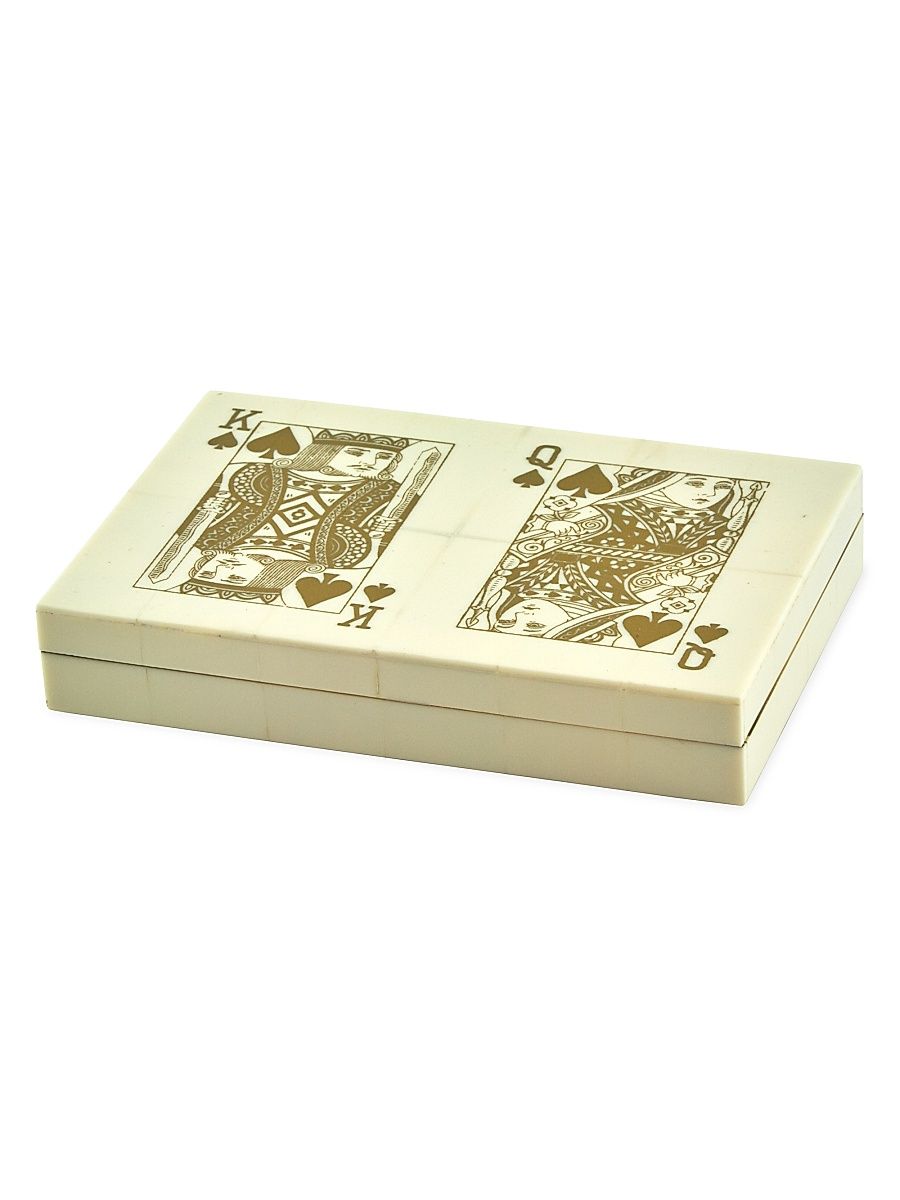 Resin Bone Card Box Set - Natural White Gold