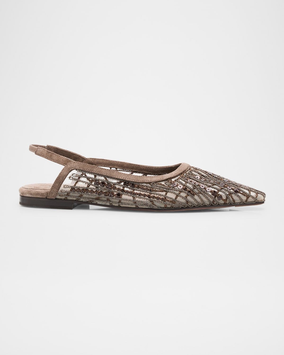 Woven Monili Slingback Flats