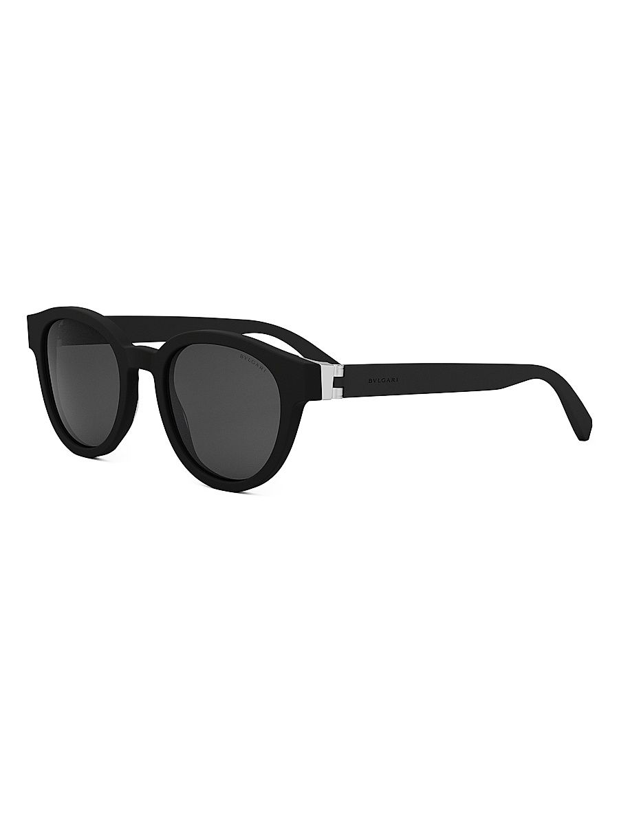 Men's Aluminium 51MM Round Sunglasses - Matte Black