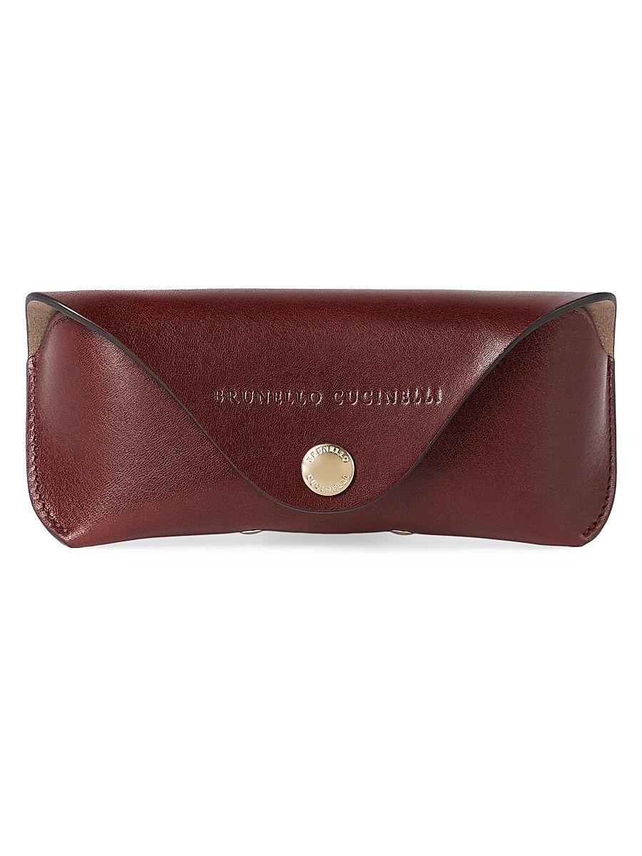 Burnished Calfskin Glasses Case - Wine