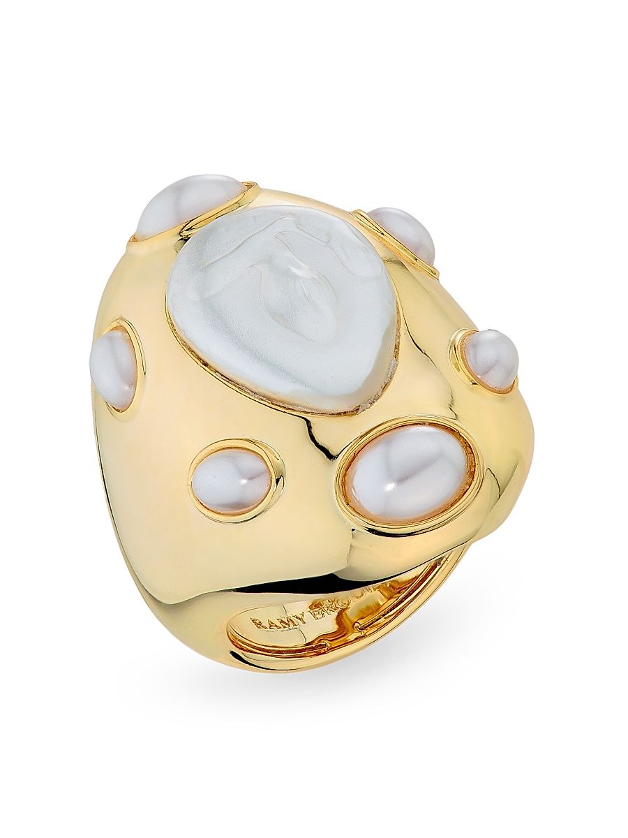 Women's Elissa Goldtone & Imitation Pearl Ring - Gold