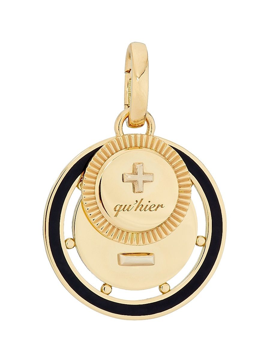 Women's Vivacity 18K Yellow Gold & Ceramic Ever Growing Love Medallion - Yellow Gold