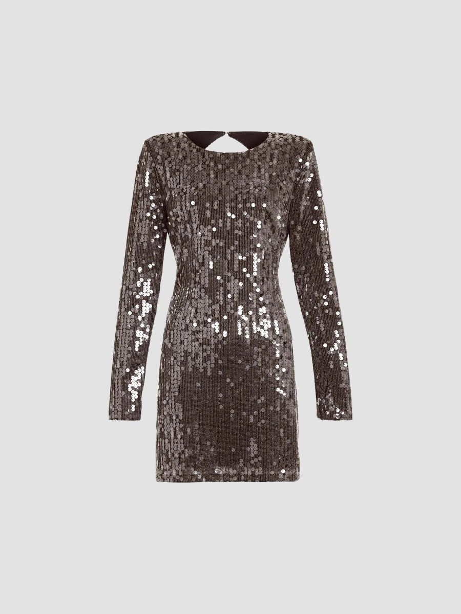 Ramy Brook Women's Lola Sequined Minidress - Gunmetal Paillette - Size XL