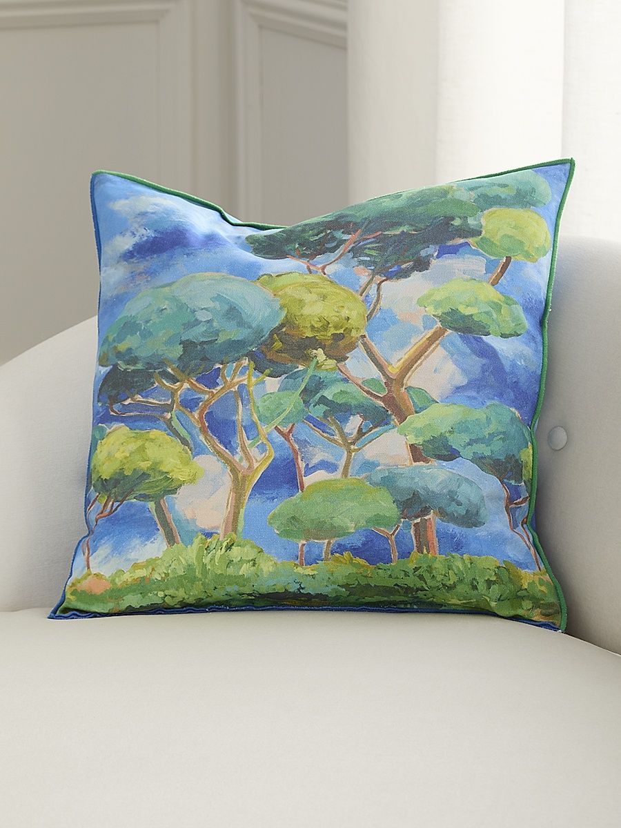 Matsu Throw Pillow - Blue