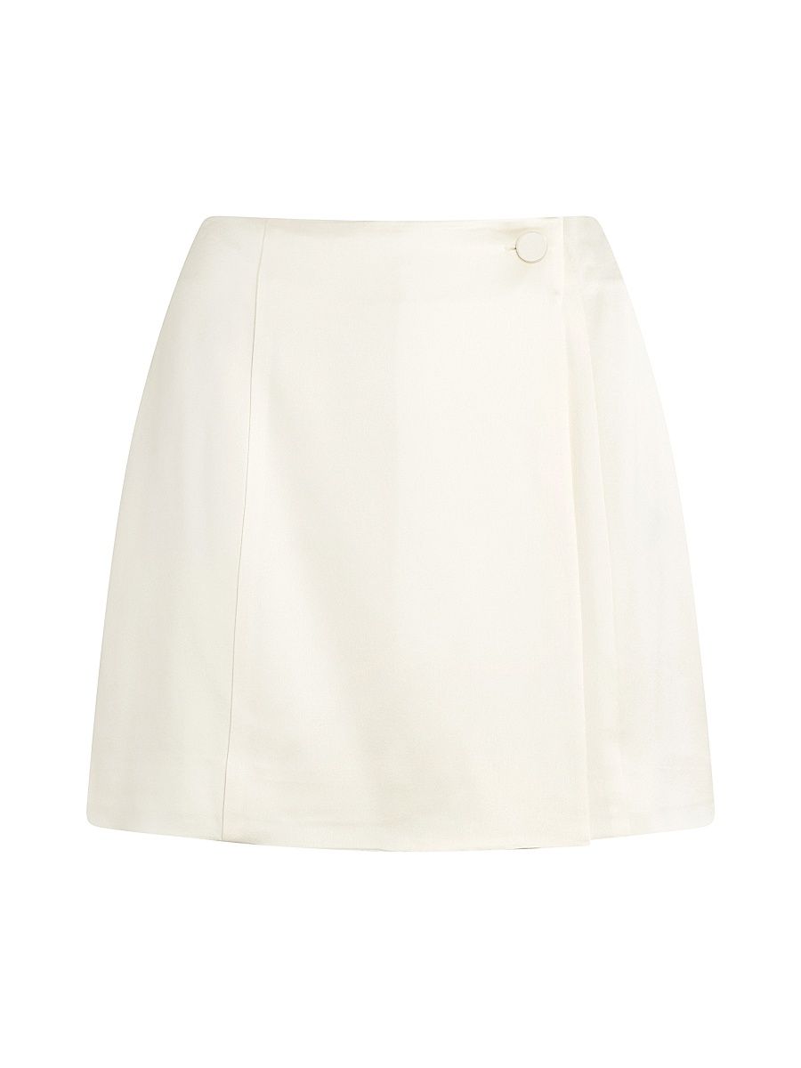 Women's The Love Struck Wrap Skirt Wrap Miniskirt - Ivory - Size 8