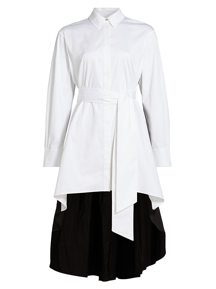 Women's Ariella Fly Away Pleated Shirtdress - Jet Optic - Size Medium