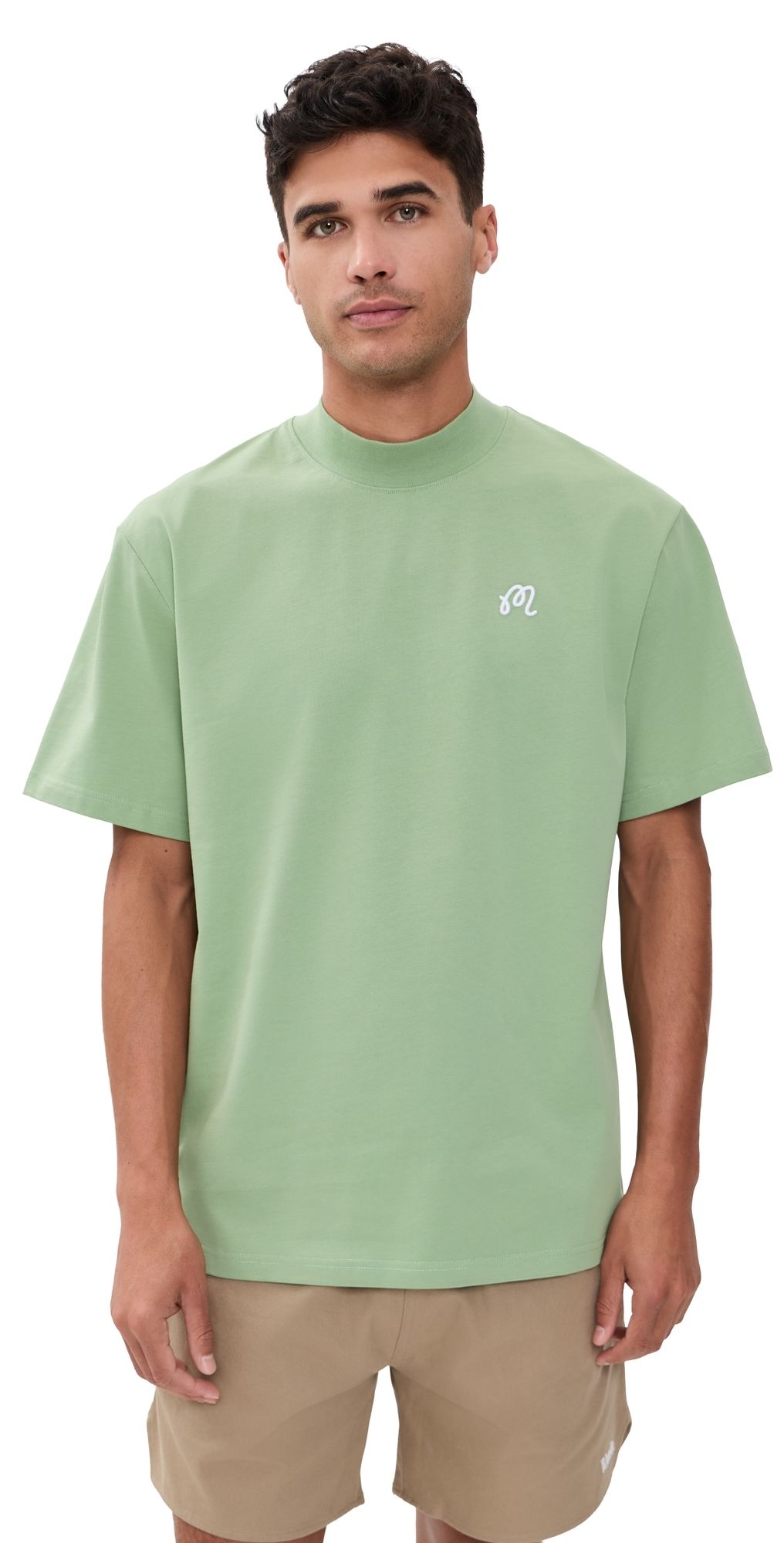 Malbon Malbon Golf X Birds of Georgia Mare Mockneck Tee Seafoam Sage L
