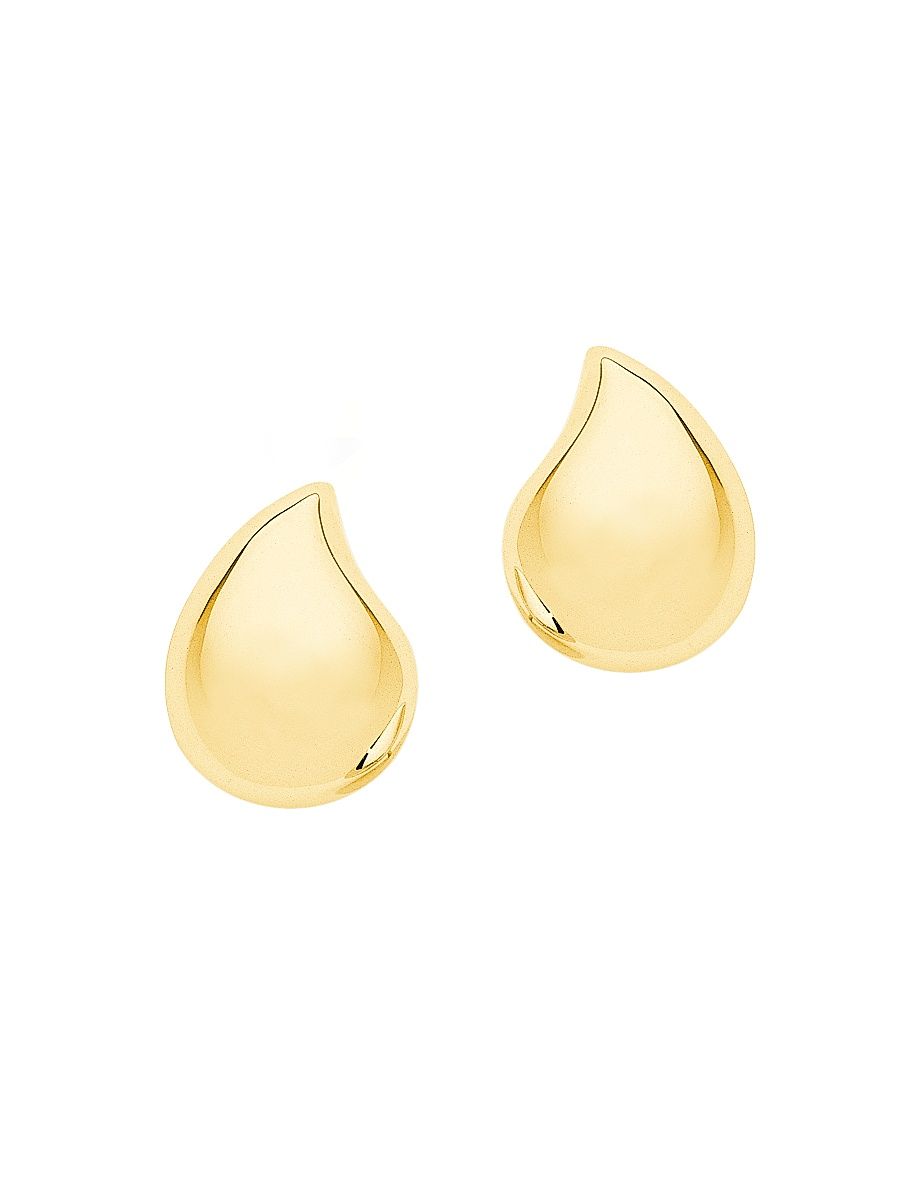 Women's Signature Wave 18K Yellow Gold Large Stud Earrings - Yellow Gold