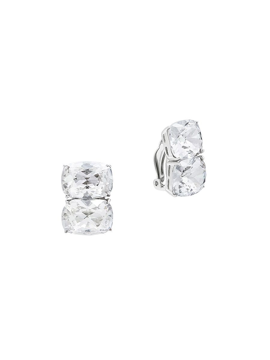Women's Ricky Sterling Silver & Crystal Clip-On Stud Earrings - Crystal