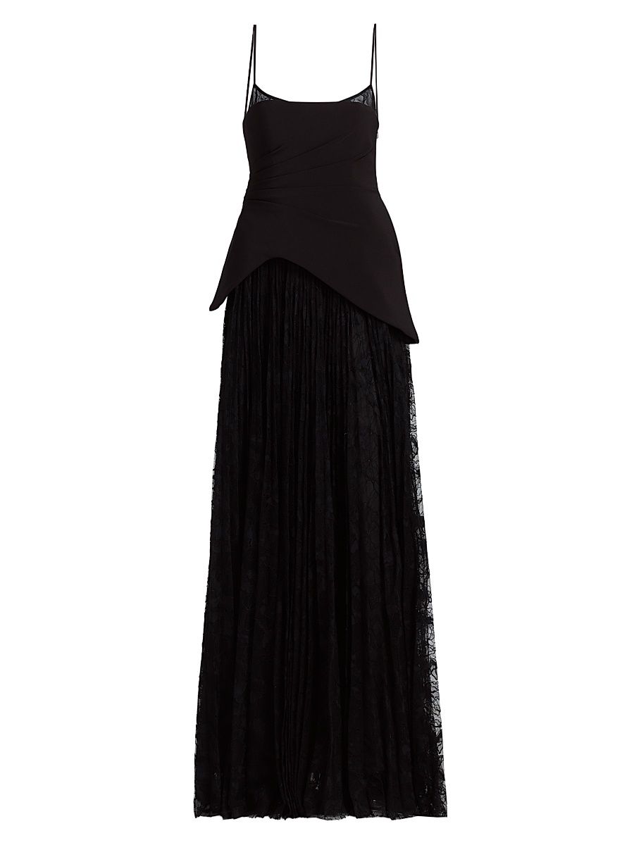 Women's Leighton Pleated Gown - Black - Size 14