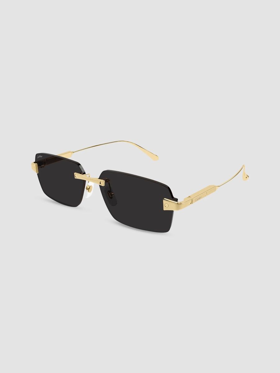 Cartier Men's Santos De 63MM Rimless Sunglasses - Gold