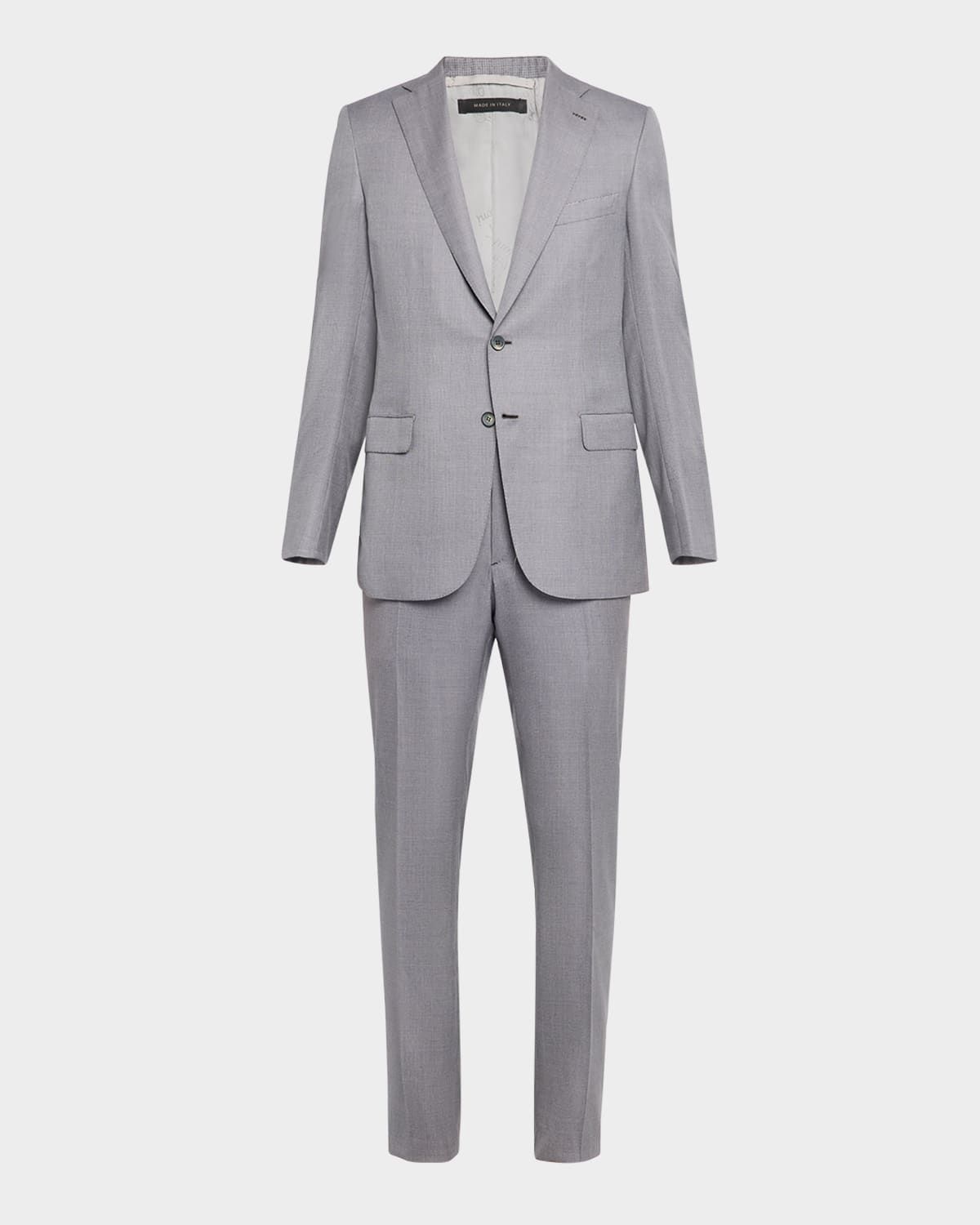 Men & apos;s Wool and Silk Modern Fit Two-Piece Suit