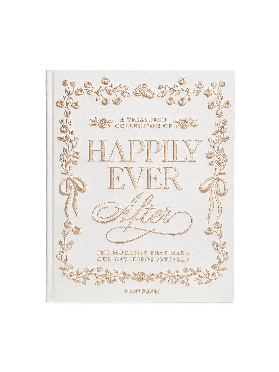 Embroidered Photo Album - Happily Ever After - Beige