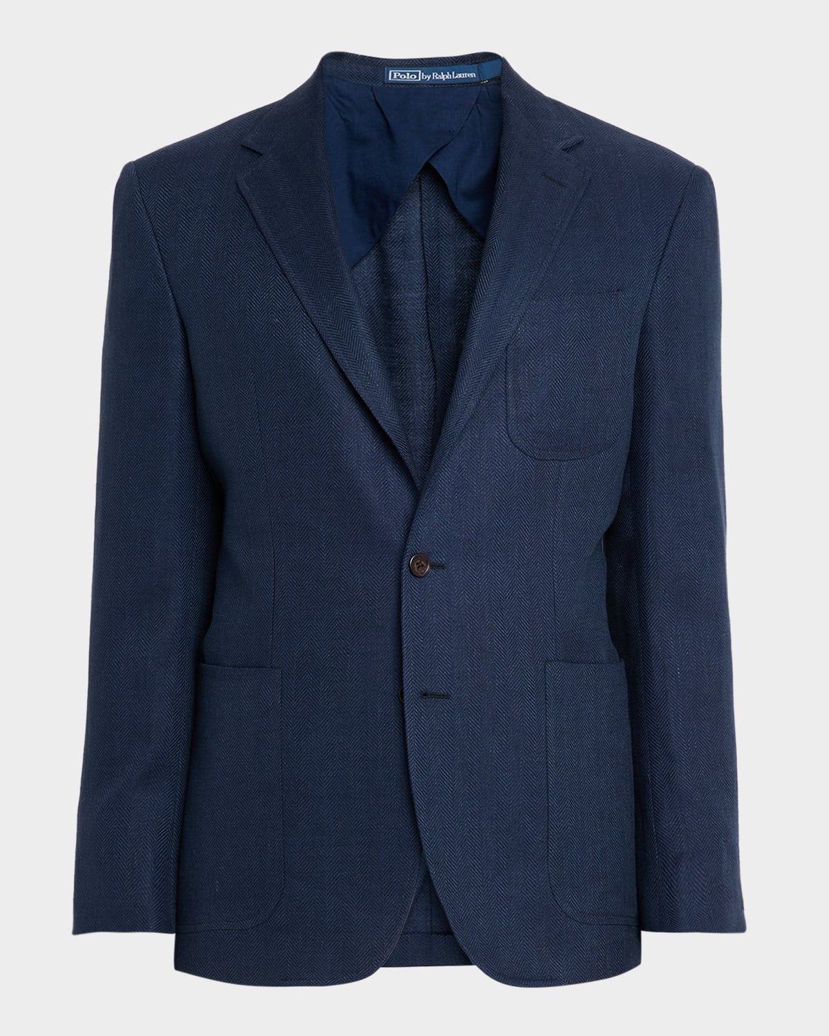 Men & apos;s Tailored Herringbone Sport Coat
