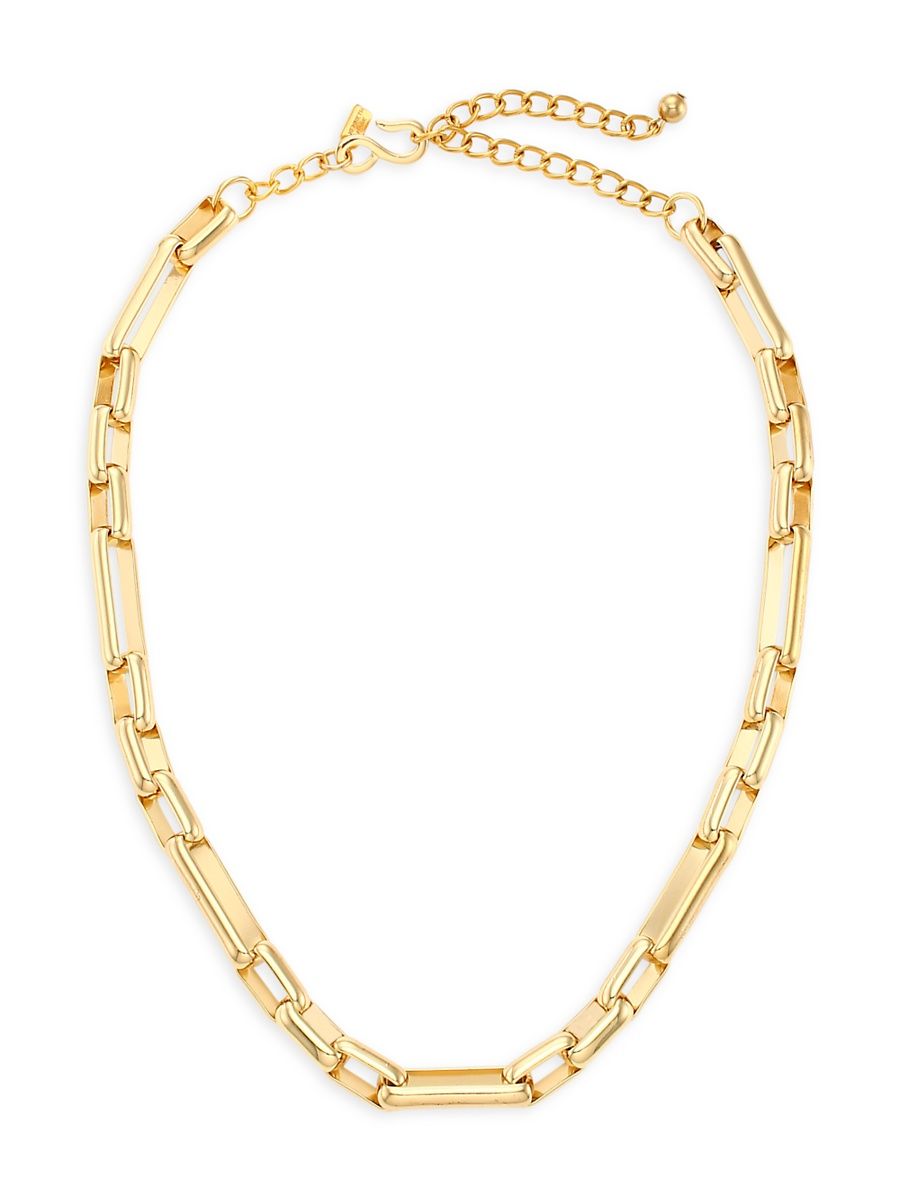 Women's 18K Goldplated Chunky Oval-Link Necklace - Polished Gold