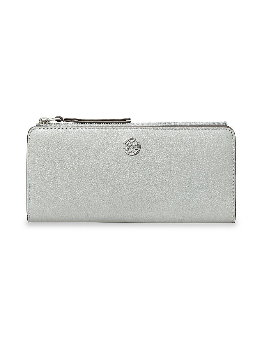 Women's Robinson Pebbled Leather Zip Wallet - Light Granite