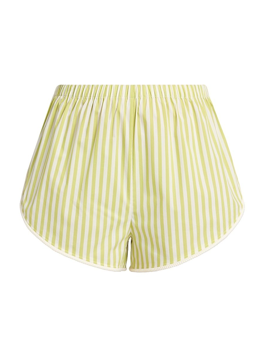 Women's The Lester Striped Shorts - Guava - Size Large