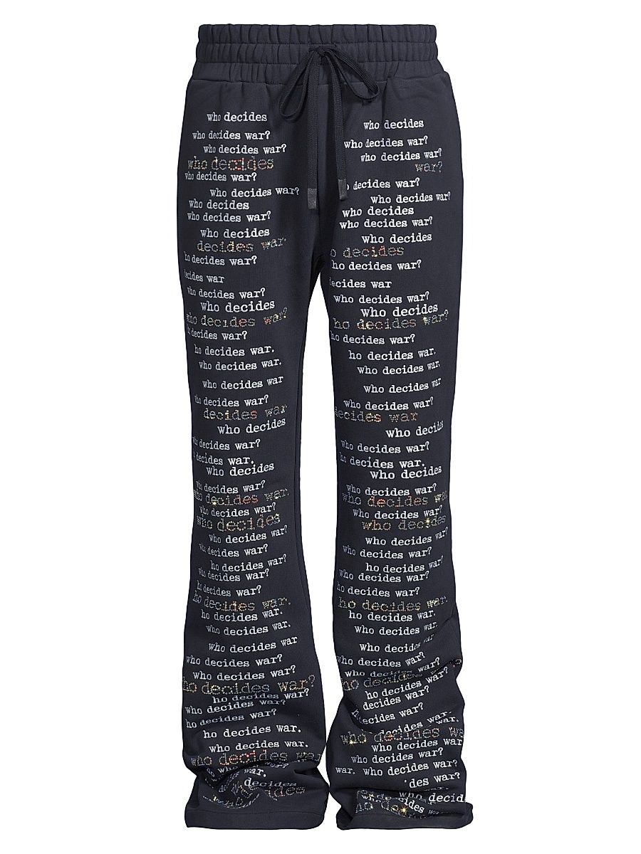 Men's Scripture Cotton Sweatpants - Indigo - Size 40