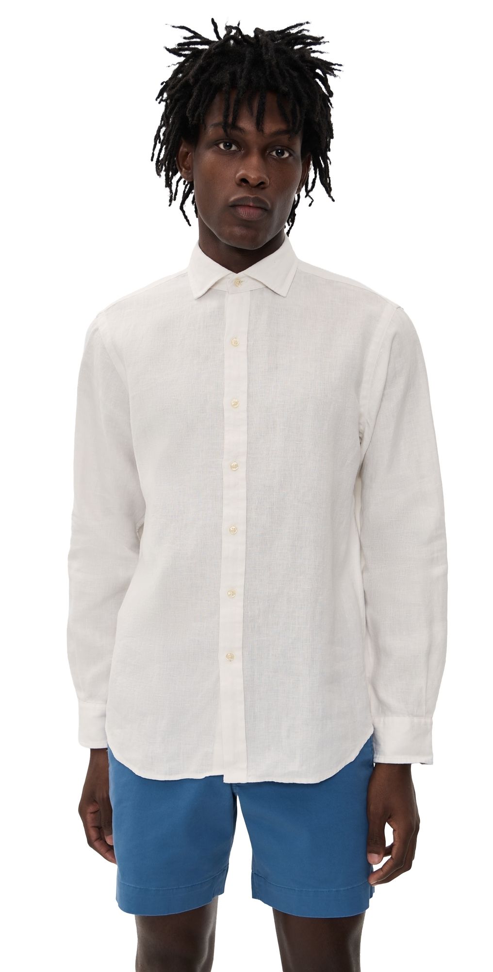 Polo Ralph Lauren Original Label Linen Dress Shirt Deckwash White M