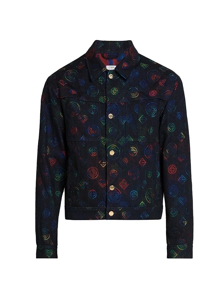 Men's Heatmap Logo Denim Jacket - Heat Map - Size XXL