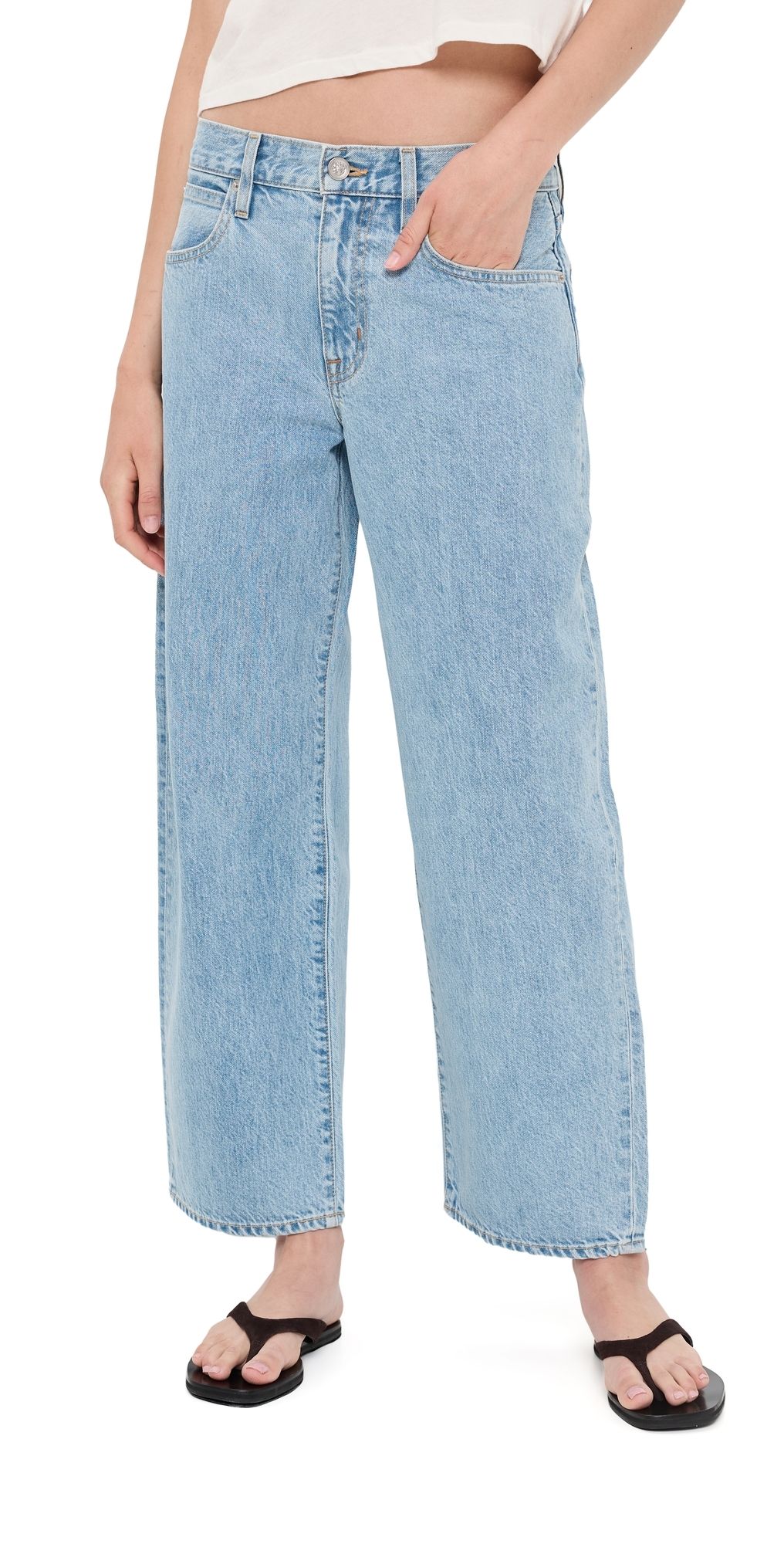 SLVRLAKE Jamie Ankle Curve Jeans Powder Blue 24