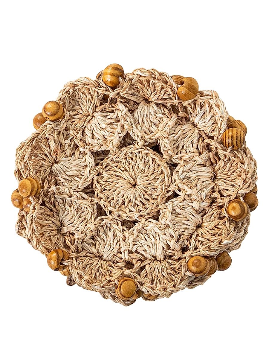 Macrame Natural Coaster Four-Piece Set - Natural