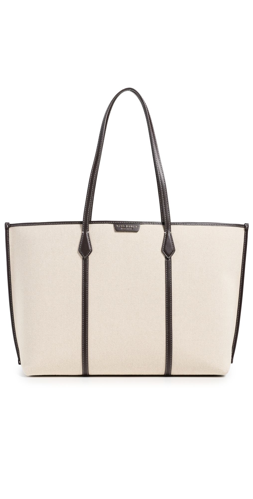 Tory Burch Perry Canvas Tote Bag Natural One Size