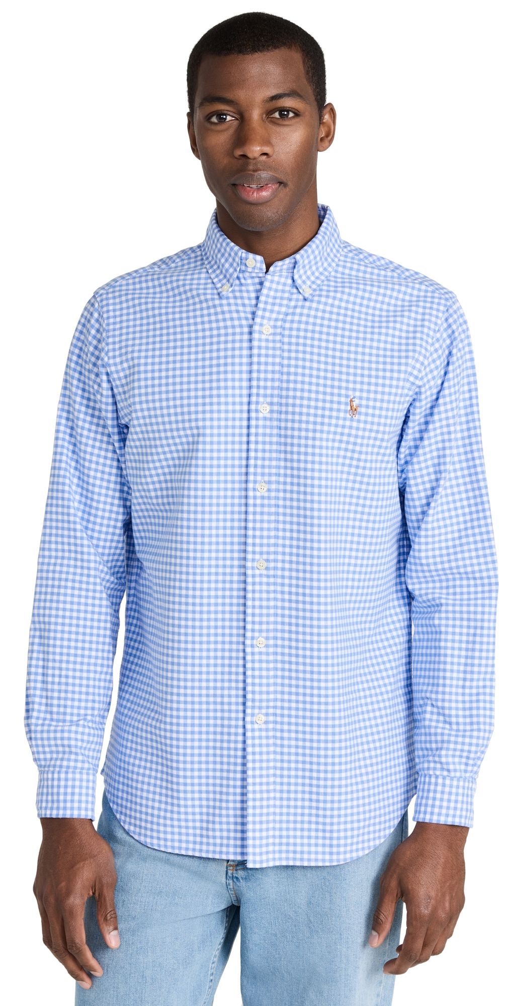 Polo Ralph Lauren Classic Fit Oxford Shirt Light Blue/White L
