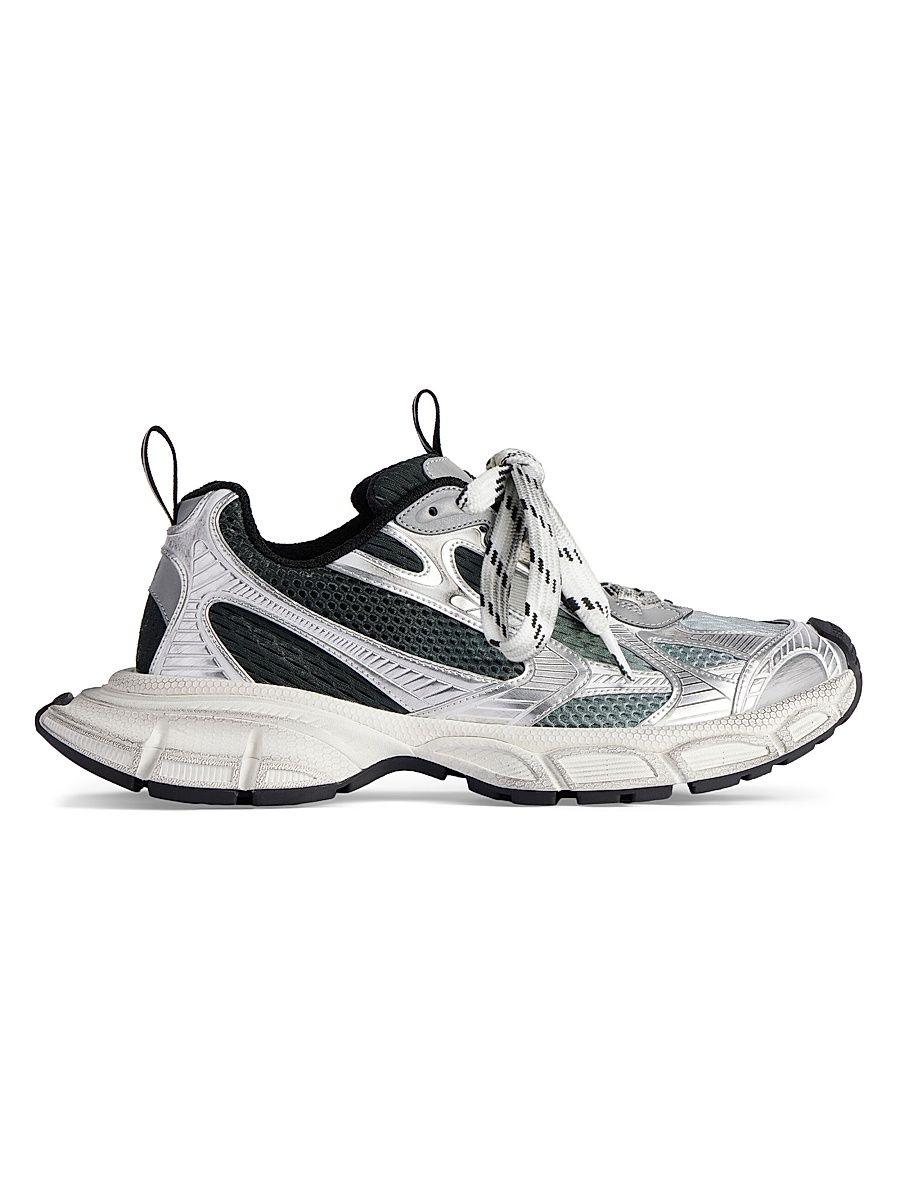 Men's 3XL Gradient Sneakers - Black Grey White - Size 6