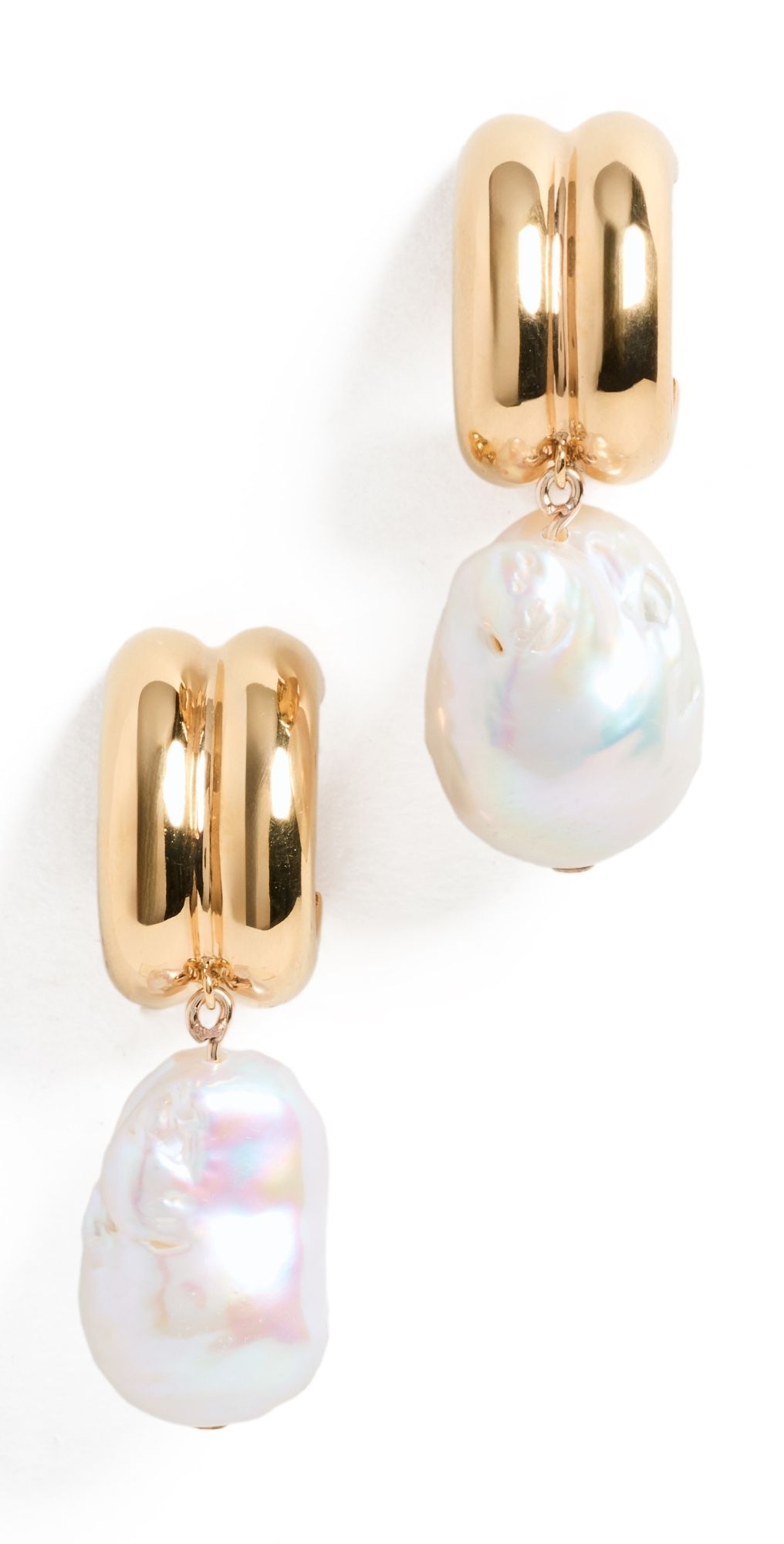 AGMES Baroque Juliette Earrings Gold Vermeil/Pearl One Size